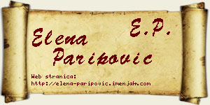 Elena Paripović vizit kartica